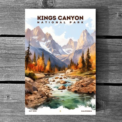 Kings Canyon National Park Poster, Travel Art, Office Poster, Home Decor | S8 - image3